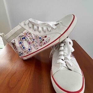 Love Moschino High Top Tennies, Women's Italian size 40, USA 9.5
